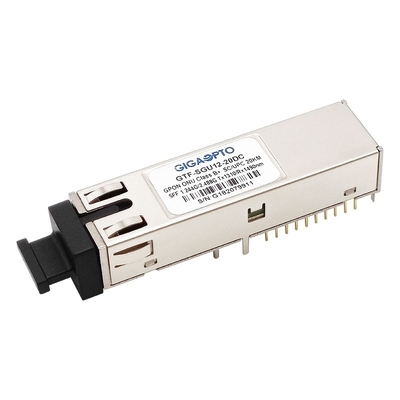 Sınıf B+ GPON ONU Alıcı-Verici SFF 2x10 SC UPC Yuva Burst TX 1310nm 1.244G RX 1490nm 2.488G