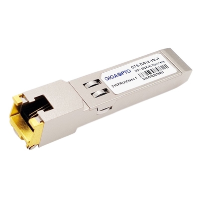 1000Mbps Tek Modlu SFP Optik Alıcı-Verici Modülü 1000BASE T Bakır RJ-45 100m Endüstriyel