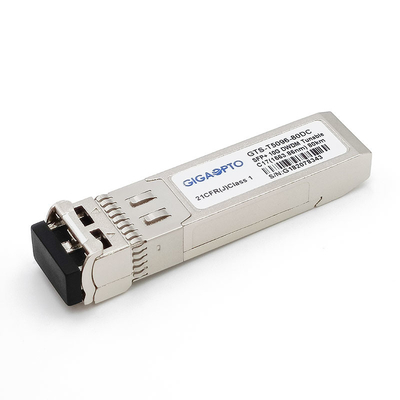 Ayarlanabilir 50GHz Adım 10G DWDM C-band SFP+ SMF Alıcı-Verici 80km 1563.86nm-1528.77nm LC DOM
