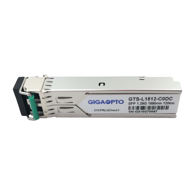 SFP 1.25G 1000BASE-EZX 1550nm 120km SMF Optik Alıcı-Verici Çift Yönlü LC DOM Modülü