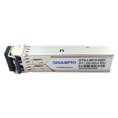 1.25G SFP Endüstriyel Alıcı-Verici 1000BASE-SX 850nm 550m Dubleks LC MMF DOM Modülü