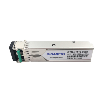 1000BASE-ZX 1.25G SFP 1550nm 80km Endüstriyel Dubleks LC SMF DOM Alıcı-Verici Modülü