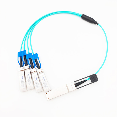Paralel Koparma Aktif Optik Kablo 100G QSFP28 - 4x25G SFP28 Fan Çıkışı AOC