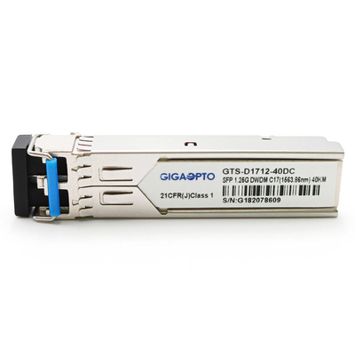 1.25G SFP 100GHz 1000BASE-DWDM C17~C61 40km DOM Dubleks LC SMF Alıcı-Verici Modülü