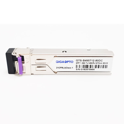 1.25G BiDi SFP 1000BASE-BX TX1490nm/RX1570nm 80km SMF DOM LC Alıcı Modülü