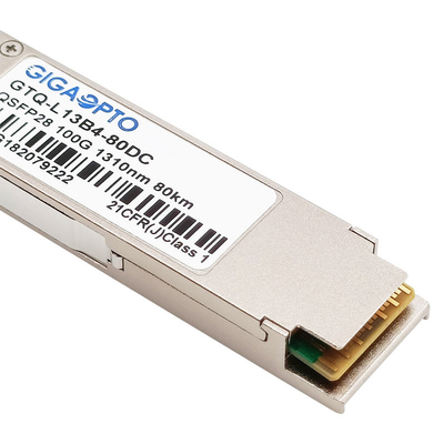 100GBASE ZR4 QSFP28 80km 1310nm DOM Dubleks LC SMF Optik Alıcı-Verici Modülü