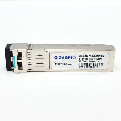 6G SDI SMPTE CWDM SFP 1270nm-1450nm 20km SMF LC Tek Verici Modülü MSA Olmayan