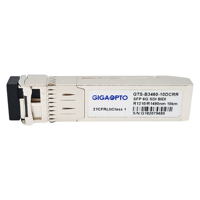 6G SDI SMPTE SFP RX1310nm RX1490nm PIN 10km SMF BIDI LC Çift Alıcı Modülü MSA Olmayan