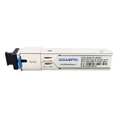 ONU ONT Sınıf B+ GPON SFP Alıcı-Verici TX1.244G/RX2.488G 1310nm TX 1490nm RX SC UPC 20km DDM