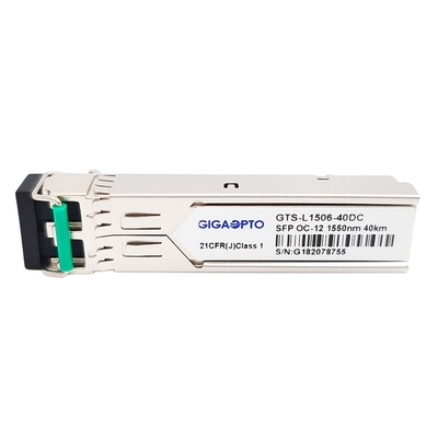 OC-12/STM-4 622Mbps 1550nm 40km SFP Alıcı-Verici Modülü SMF DOM Duplex LC
