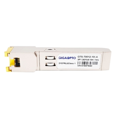 1000Mbps Tek Modlu SFP Optik Alıcı-Verici Modülü 1000BASE T Bakır RJ-45 100m Endüstriyel