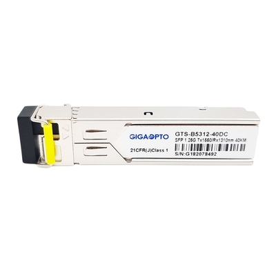 1000BASE BX 1.25G BiDi SFP Alıcı-Verici TX1550nm SFP 1.25G 1310nm 40km LC SMF DOM Modülü