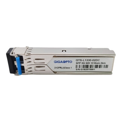 3G SDI SMPTE SFP 1310nm 2km SMF Alıcı-Verici Modülleri Video Patolojik Modelleri ile Dubleks LC DOM MSA Pinout