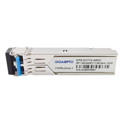 1.25Gbps 1000BASE DWDM SFP Optik Alıcı-Verici 100km C17 C61 100GHz DOM SMF LC