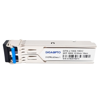 100BASE-LX 1310nm 15km SFP Optik Alıcı-Verici Modülü Dubleks LC SMF DOM 155Mbps