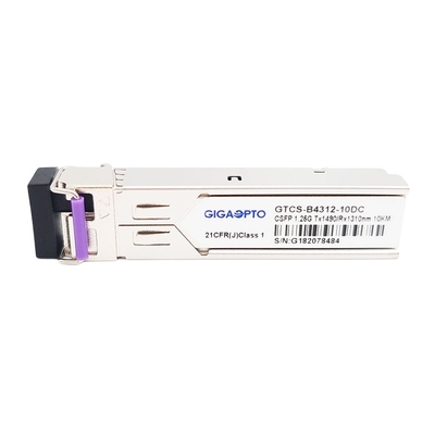 2 Kanal 1000BASE BX BiDi SFP Optik Alıcı-Verici TX1490nm RX1310nm 10km SMF LC Modülü