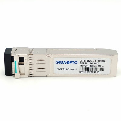 SFP28 Çift Yönlü Optik Alıcı-Verici Modülü 10km LC DOM 1270nm-TX/1330nm-RX