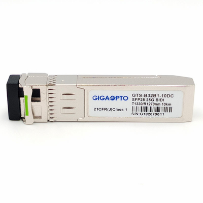 SFP28 25GBASE Çift Yönlü SFP Modülü 1330nm TX 1270nm RX 10km Simplex LC SMF DOM