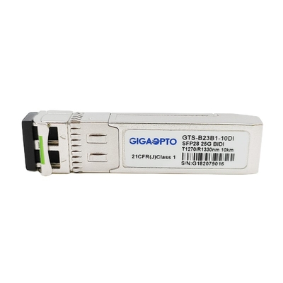 WDM SFP28 Optik Alıcı-Verici Modülü 10km LC DOM 1270nm TX 1330nm RX Endüstriyel