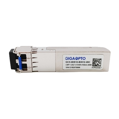 Çift 1G BIDI CSFP Alıcı-Verici Modülü LX 1310nm TX 1550 nm RX SMF 20km