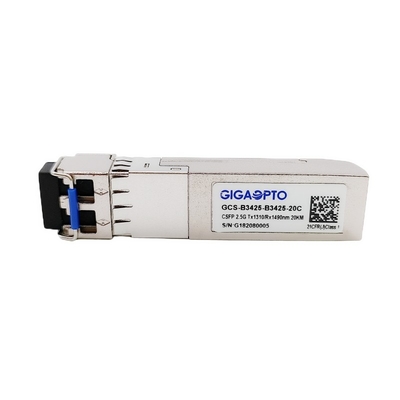 2.5Gbps CSFP Çift BIDI 20km TX1310 RX1490 Alıcı-Verici LC DOM
