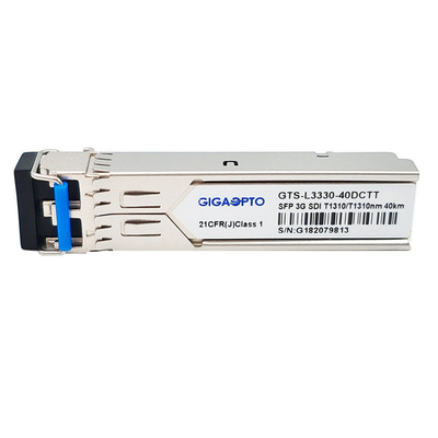 3G SDI Çift Optik SM Vericiler 1310nm 40km Video Patolojik Modeller Modülü MSA Olmayan Pin Çıkışı