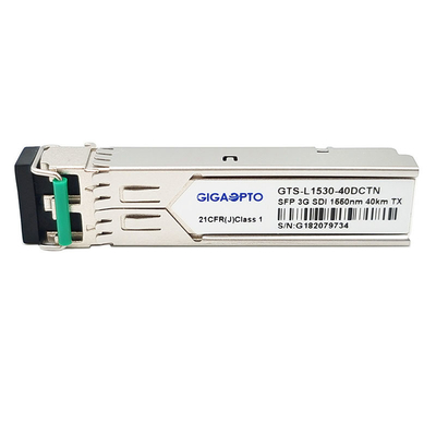 MSA Olmayan 3G SDI Video SFP Alıcı-Verici TX Yalnızca 1550nm 40km Video Patolojik Modeller Tek Verici Modülü DDM