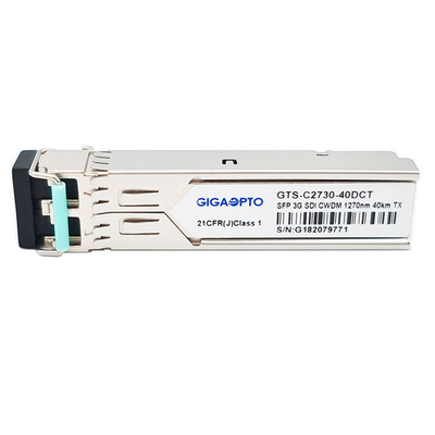 3Gbps SDI Video SFP Alıcı-Verici CWDM Tek Verici 1270nm 1610nm 40km SMF LC DDM MSA