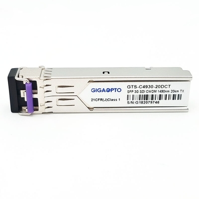 3Gbps DVI Video SFP Alıcı-Verici CWDM Tek Verici MSA 1270nm-1610nm 20km SMF LC DDM