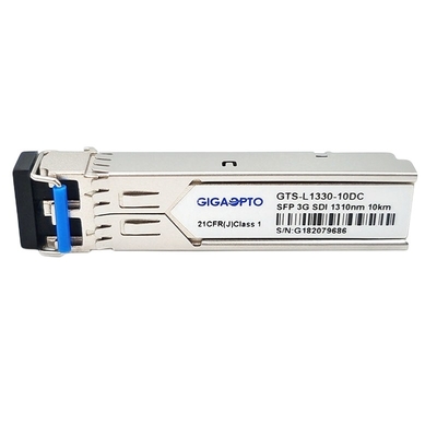 3G SDI SMPTE Video SFP 1310nm 10km SMF Alıcı-Verici Modülleri Dubleks LC DOM MSA Pinout