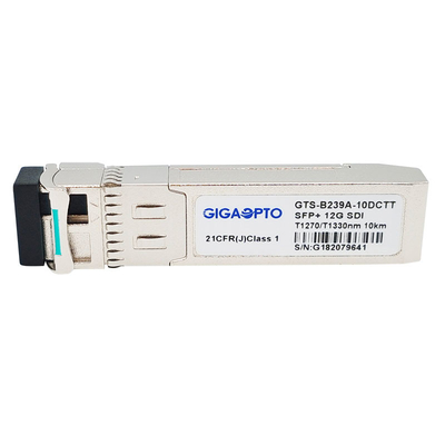 12G SDI SFP+ BiDi Video SFP Alıcı-Verici 1270nm TX1 1330nm TX2 Çift Optik Vericiler Modülü