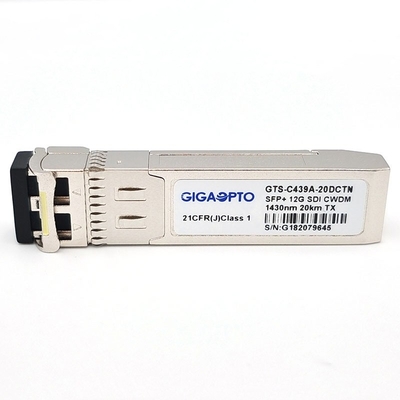 12Gb/S CWDM 1270 1450nm Video SFP Alıcı-Verici Tek Optik Dijital Teşhis Verici 20km LC