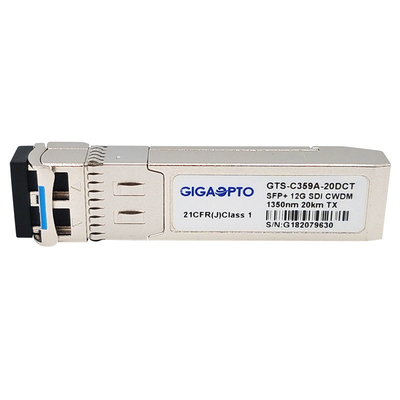 12G SDI CWDM Verici SFP+ Tx 1270~1450nm DFB Verici 20KM LC DOM MSA Pin Çıkışı