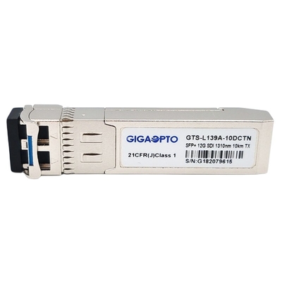 12Gbps 10km 1310nm Tek Verici Video SFP Alıcı-Verici Modülü MSA Olmayan Pinout LC SMF DOM