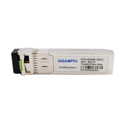 16G FC 20km SFP+ Fiber Kanal Alıcı-Verici Modülü TX1330 RX1270nm