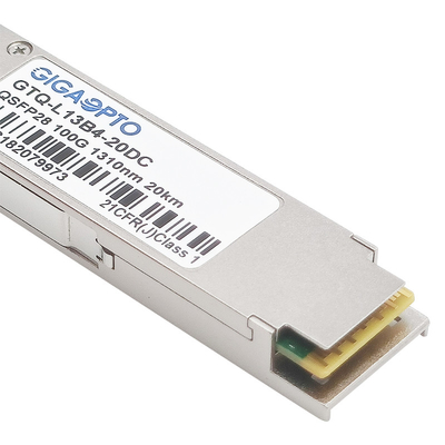 100G eLR4 20km 4WDM QSFP28 Çift CDR'li Optik Alıcı-Verici Modülü