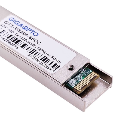 10Gbps XFP WDM ER60 Ethernet Fiber Alıcı Modülü 1330nm / 1270nm 60km DOM