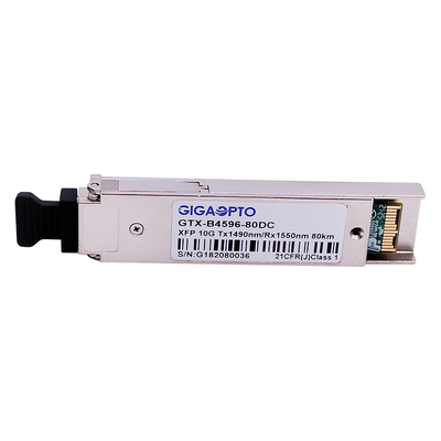 10Gbps WDM XFP ZR Çift Yönlü Fiber Alıcı Modülü 1490nm 1550nm 80km DOM