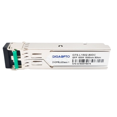 SMF GLC-FE-100ZX için LC DOM 1550nm Cisco SFP Alıcı-Verici 155Mbps 80km