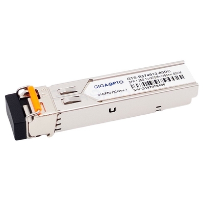 SMF GLC-BX80-D için TX1570nm / RX1490nm Gigabit Fiber Alıcı-Verici 80km LC