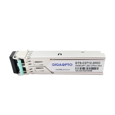 Cisco CWDM-SFP-xxxx-20 için 1270-1610nm 1000BASE-CWDM SFP Alıcı SMF 20km