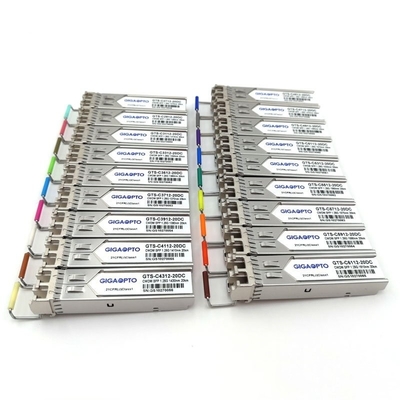 Cisco CWDM-SFP-xxxx-20 için 1270-1610nm 1000BASE-CWDM SFP Alıcı SMF 20km
