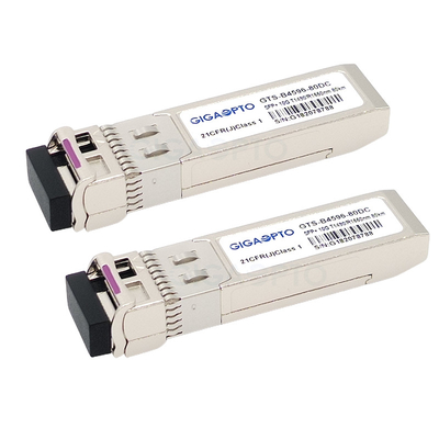 10Gbps Cisco Uyumlu Alıcı-Vericiler 1490nm TX / 1550nm SFP-10G-BX80U