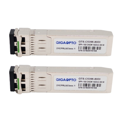 CWDM 1530nm Cisco Fiber Alıcı-Verici 80km SMF CWDM-SFP10G-xx için